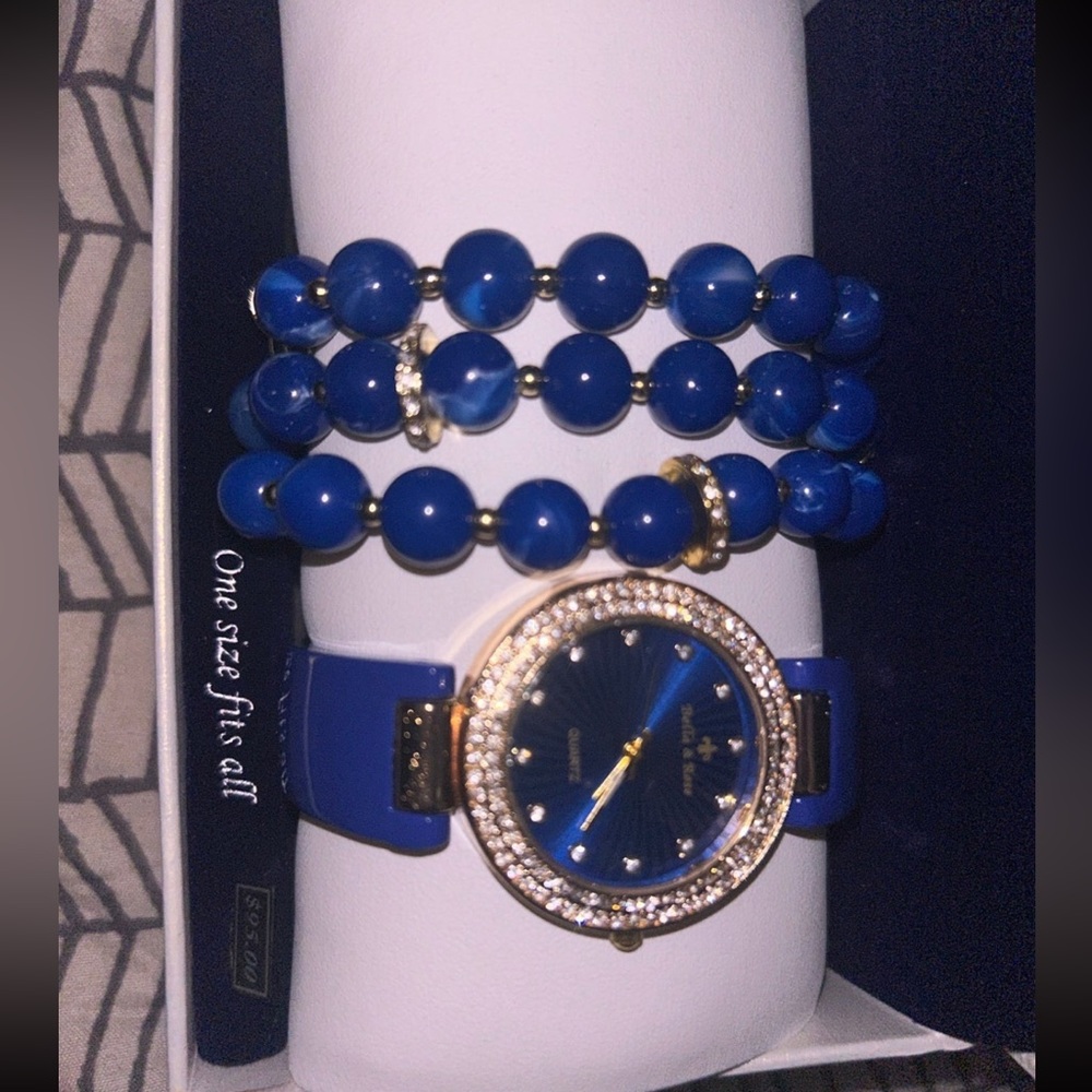 Bella and rose watch and bracelet set